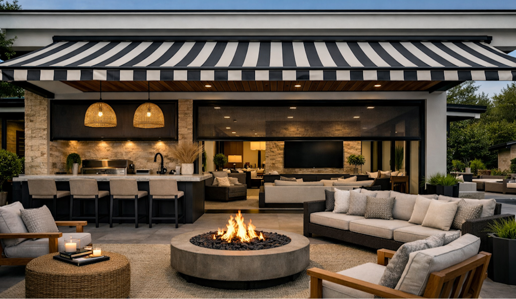 Indoor and Outdoor Entertaining Area