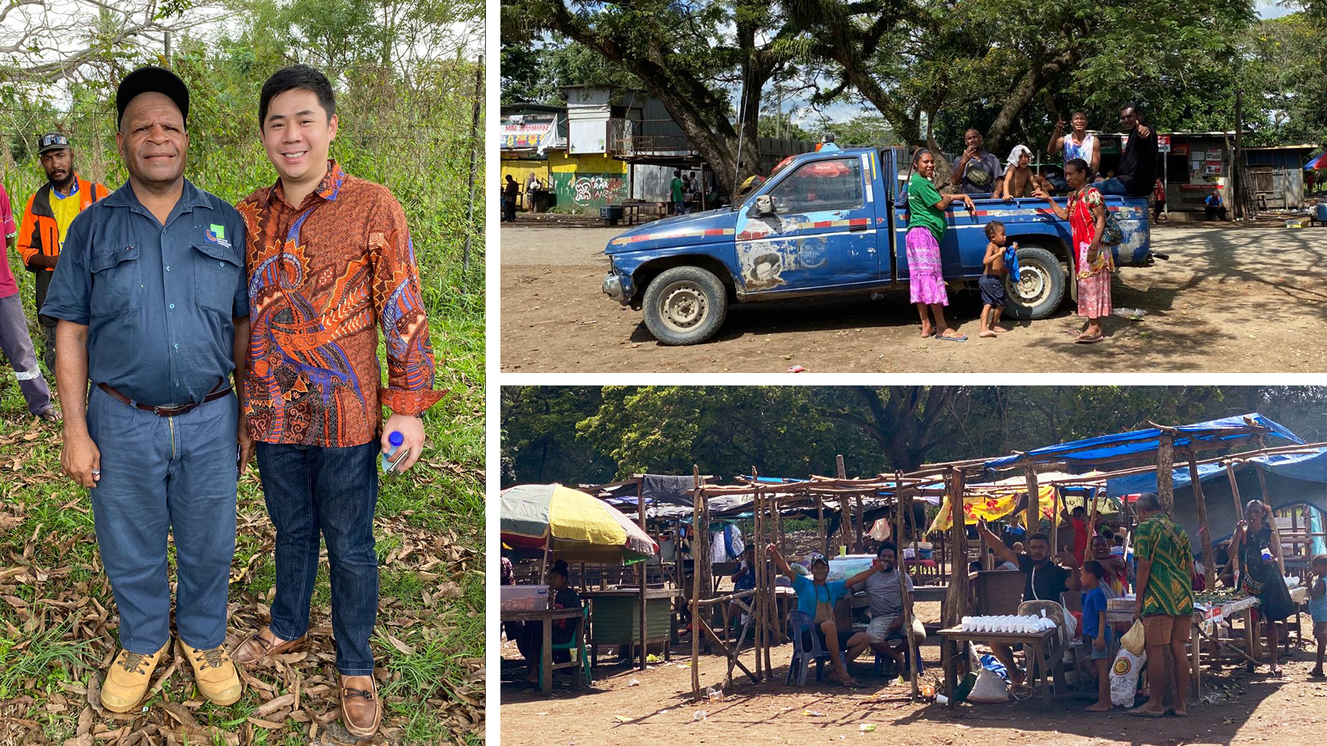 Warden’s Hearing conducted at Kwikila Station by Mineral Resources Authority on 30 August 2022. Left: Photo of Mr Marcus Ong, CEO of Powerplus Group, with PNG Mineral Resources Authority Officer. Right: Photo of local communities surrounding EL2744 who will benefit from the new jobs created and economic growth