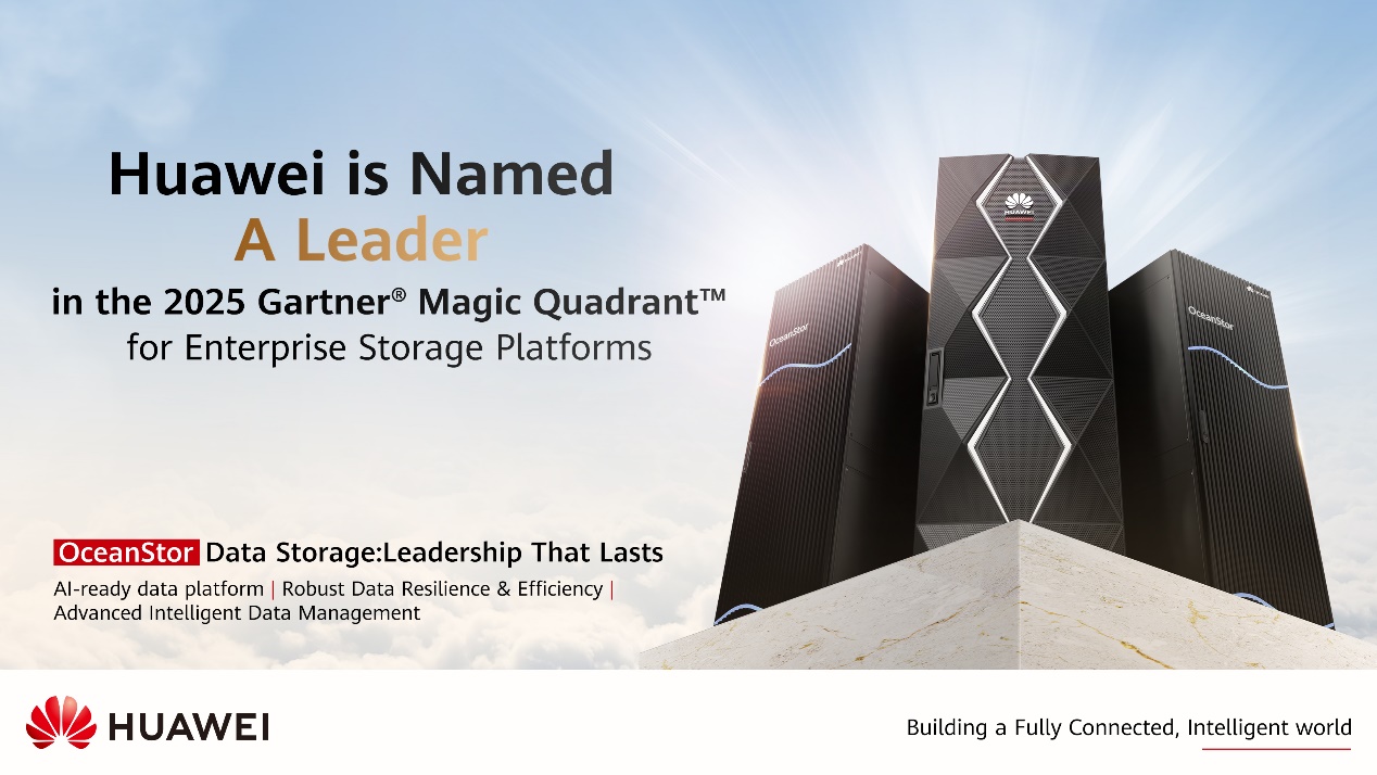 Huawei Data Storage named a Leader in the Magic Quadrant