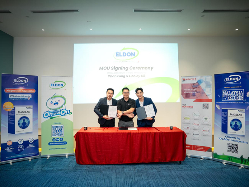 Eldon formalises brand ambassador partnership with Malaysian media personalities Chan Fong and Henley Hii