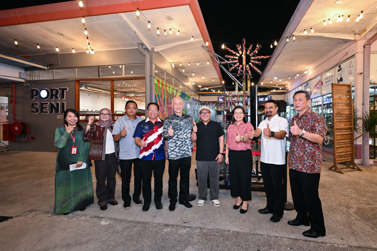 Representatives from GM Klang, Tourism Selangor and the local creative community at the launch of Port Seni, GM Klang