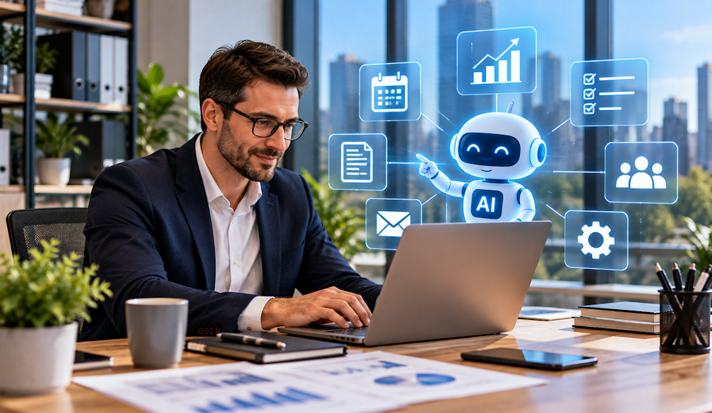 AI Assistant in a Modern Office