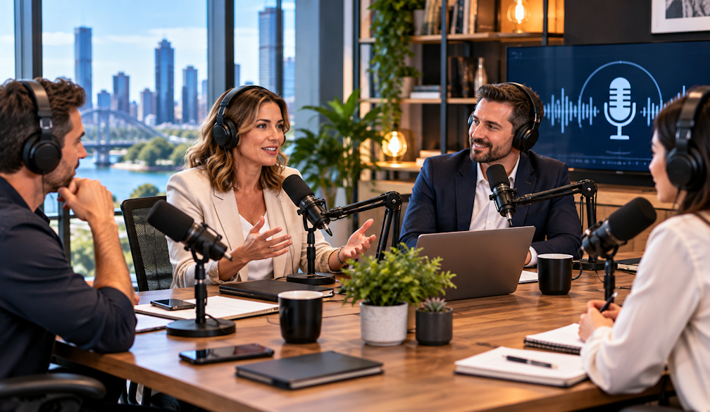 Collaborative Podcast Studio Conversation